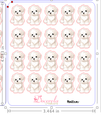 Maltese sticker sheet