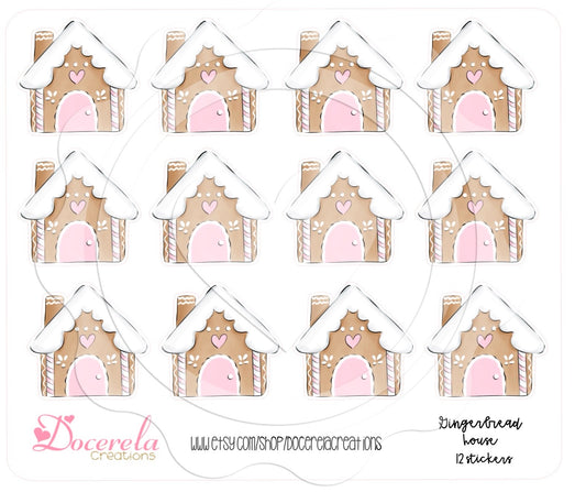 Gingerbread house stickers