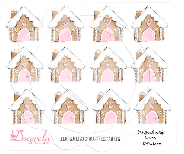 Gingerbread house stickers