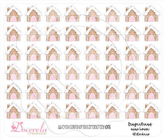 Gingerbread house mini stickers