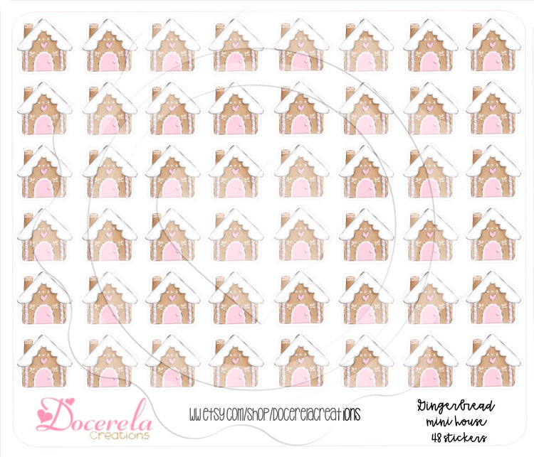 Gingerbread house mini stickers